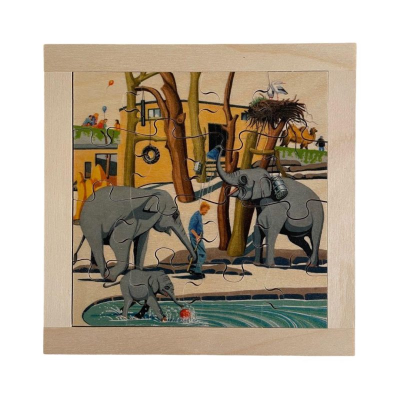 Atelier Fischer Holzpuzzle Elefanten 16 Teile