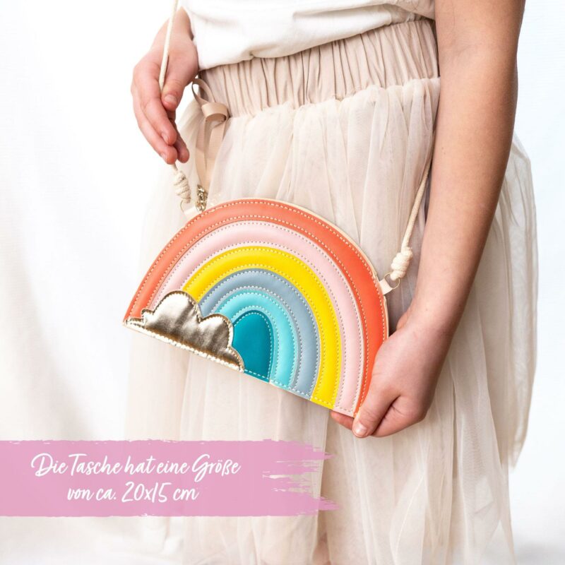 Kinderhandtasche – Regenbogen bunt - Image 3