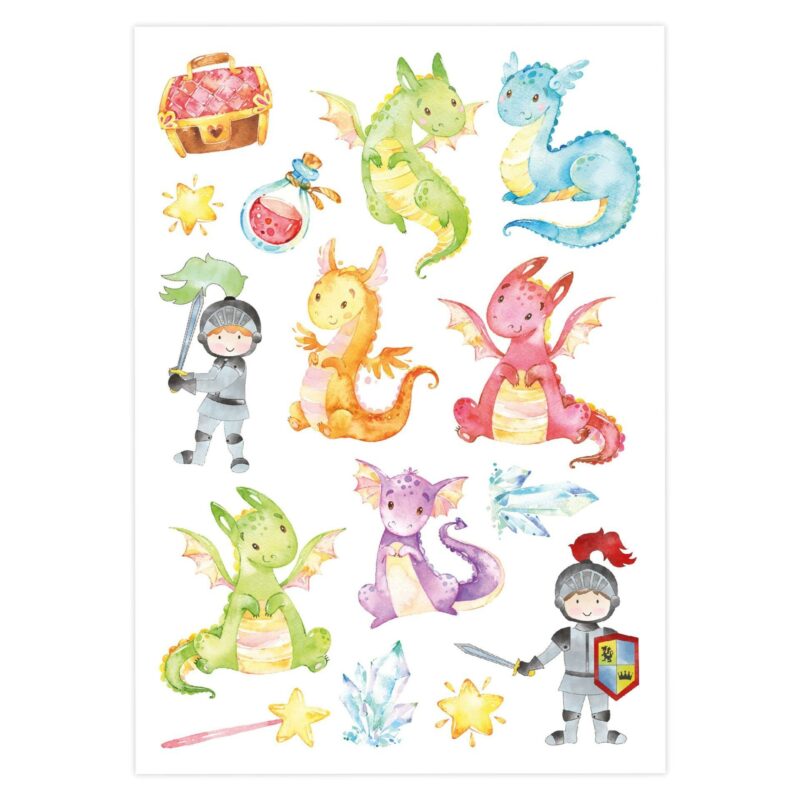 100 Kindertattoos Dinos, Monster, Drachen - Image 4