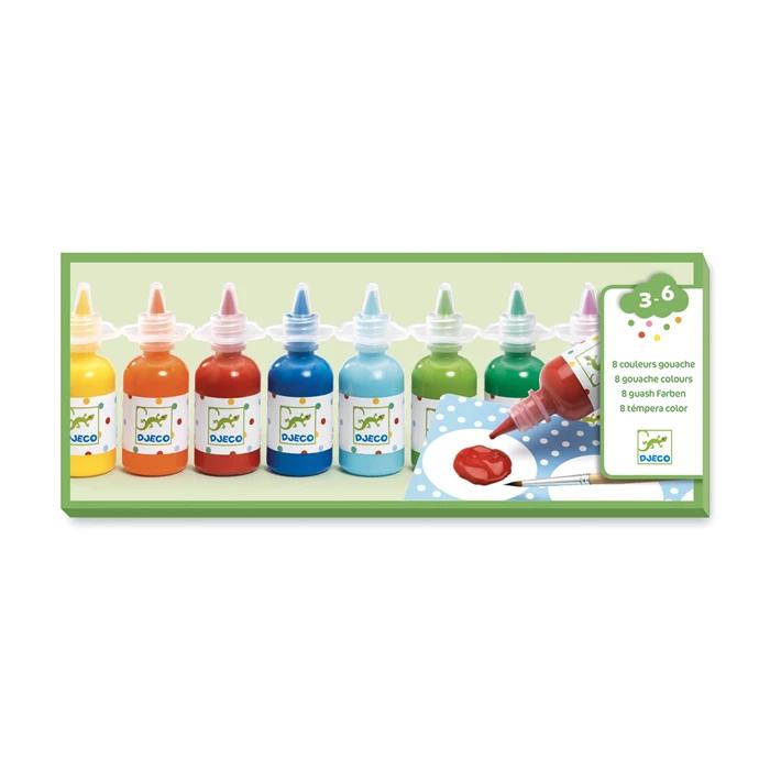 8 Flaschen Gouache