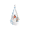 Babypuppe mit Hängewiege blau 42cm